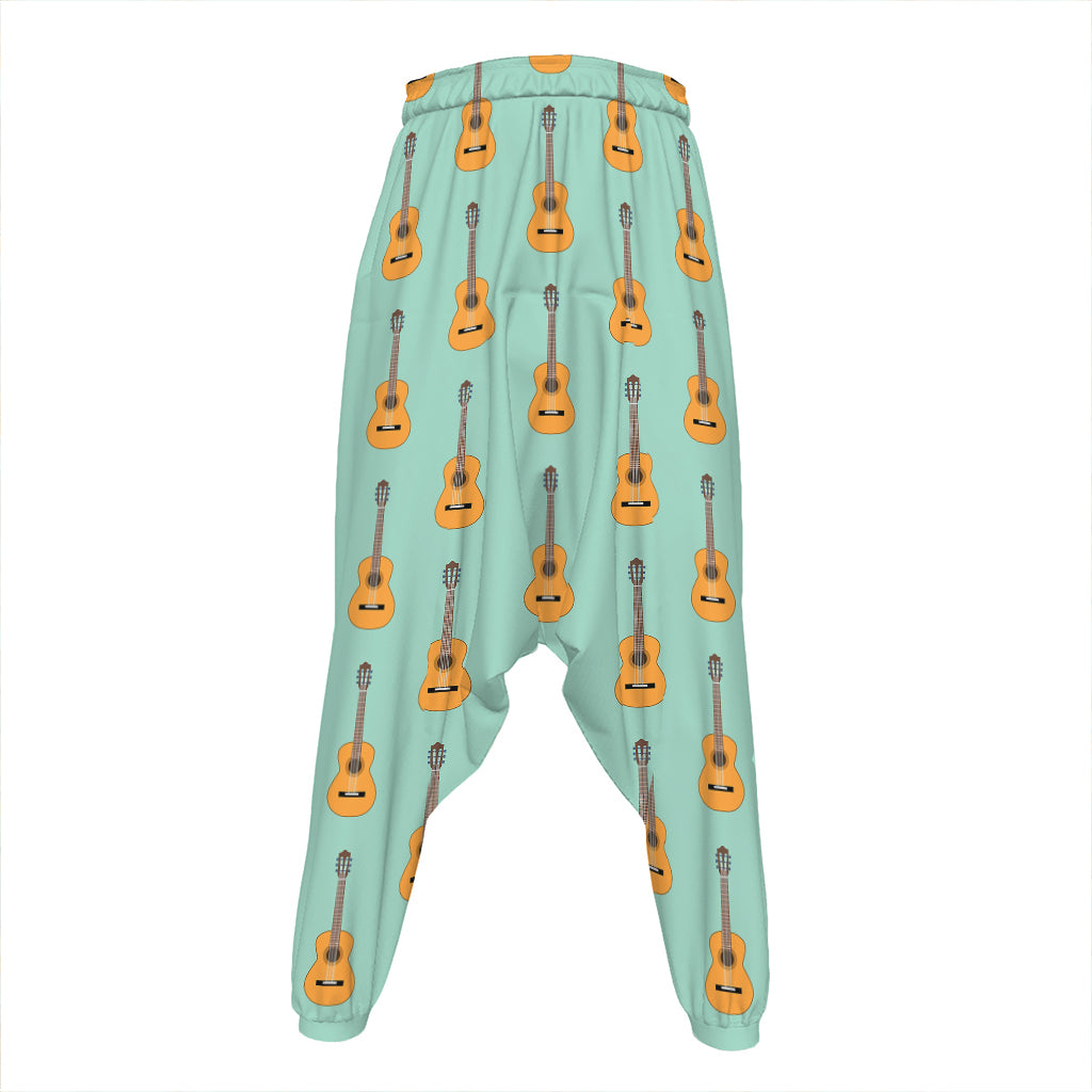 Classical Guitar Pattern Print Hammer Pants