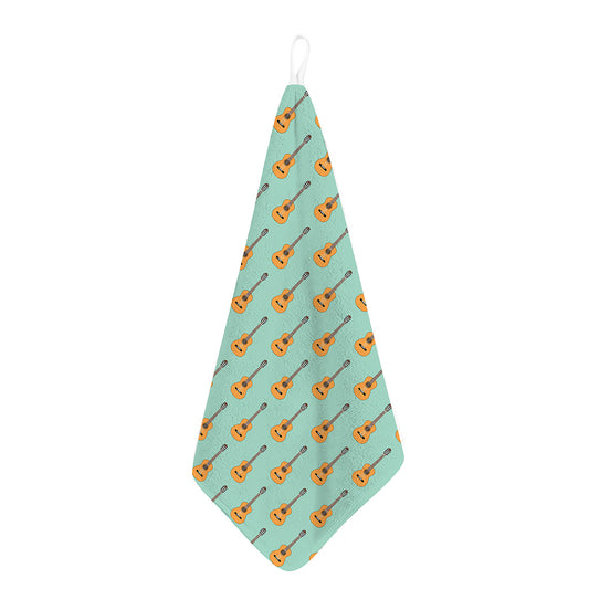 Classical Guitar Pattern Print Hand Towel