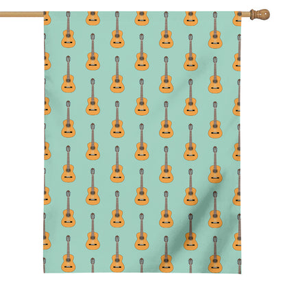 Classical Guitar Pattern Print House Flag