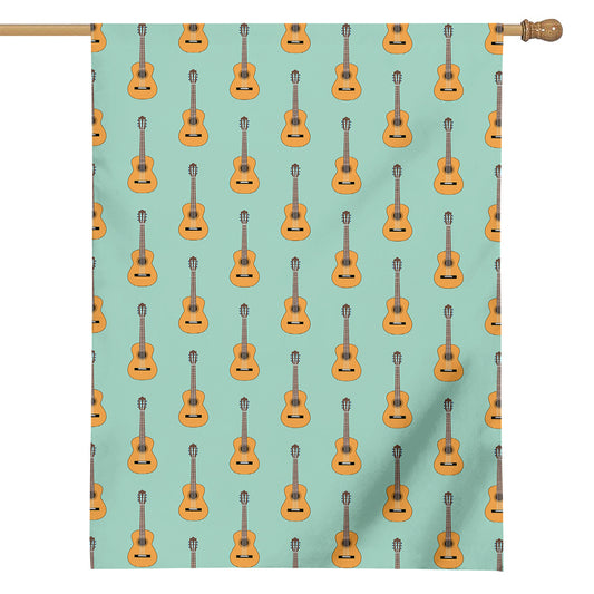 Classical Guitar Pattern Print House Flag