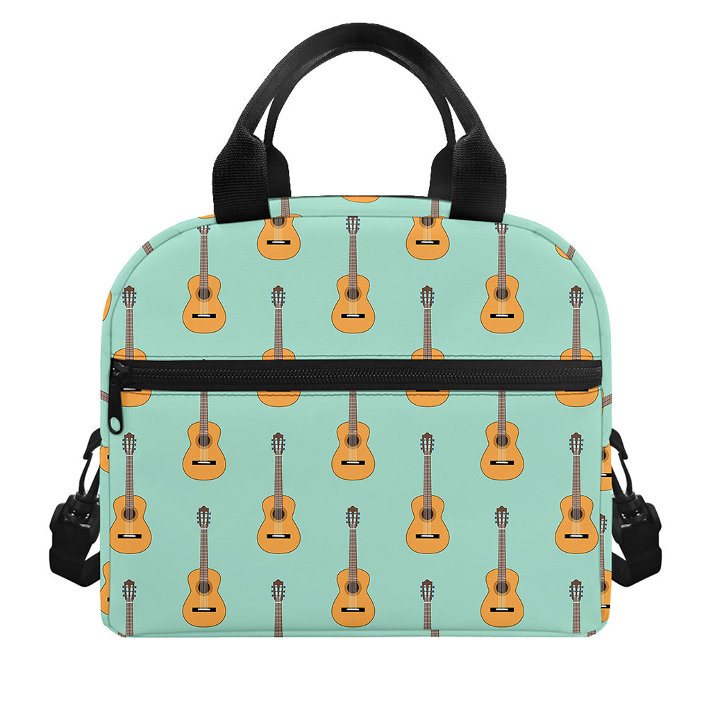 Classical Guitar Pattern Print Insulated Lunch Bag