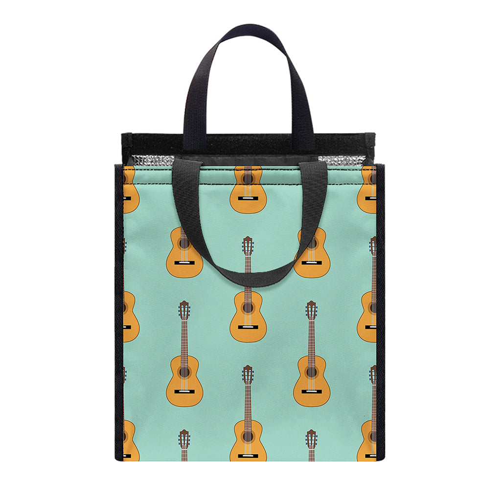 Classical Guitar Pattern Print Insulated Lunch Tote