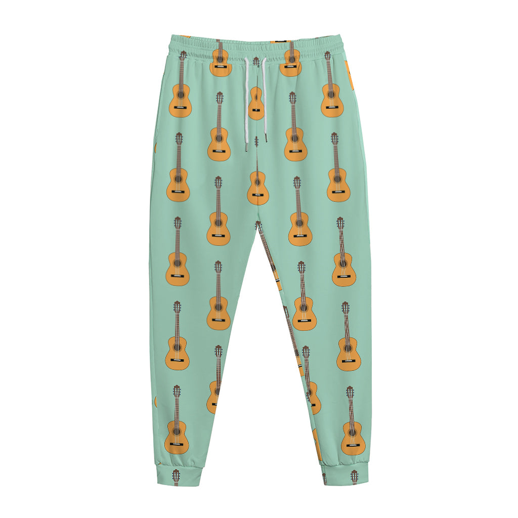 Classical Guitar Pattern Print Jogger Pants