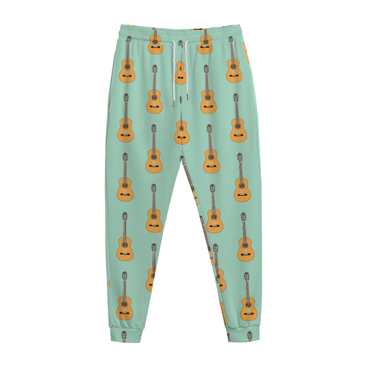 Classical Guitar Pattern Print Jogger Pants