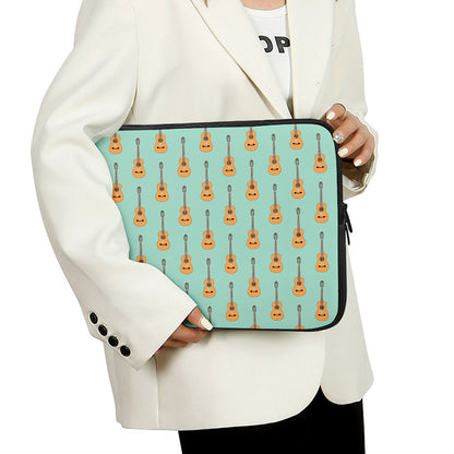 Classical Guitar Pattern Print Laptop Sleeve