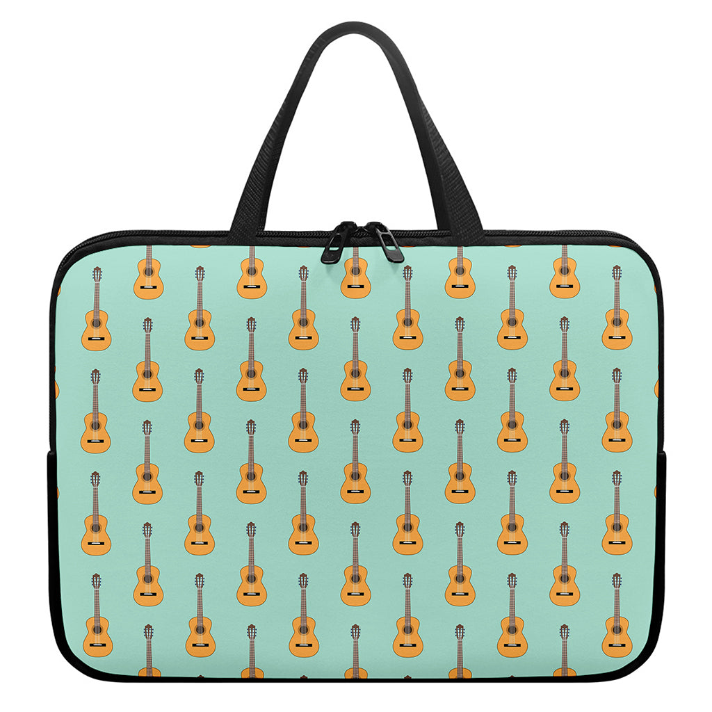 Classical Guitar Pattern Print Laptop Sleeve With Handle