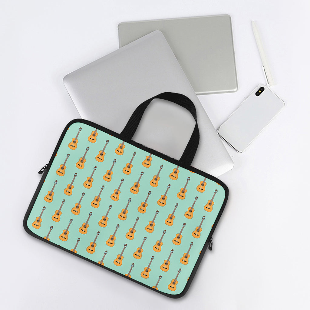 Classical Guitar Pattern Print Laptop Sleeve With Handle