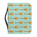 Classical Guitar Pattern Print Leather Bible Cover