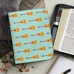 Classical Guitar Pattern Print Leather Bible Cover