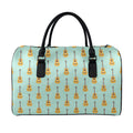Classical Guitar Pattern Print Leather Duffel Bag