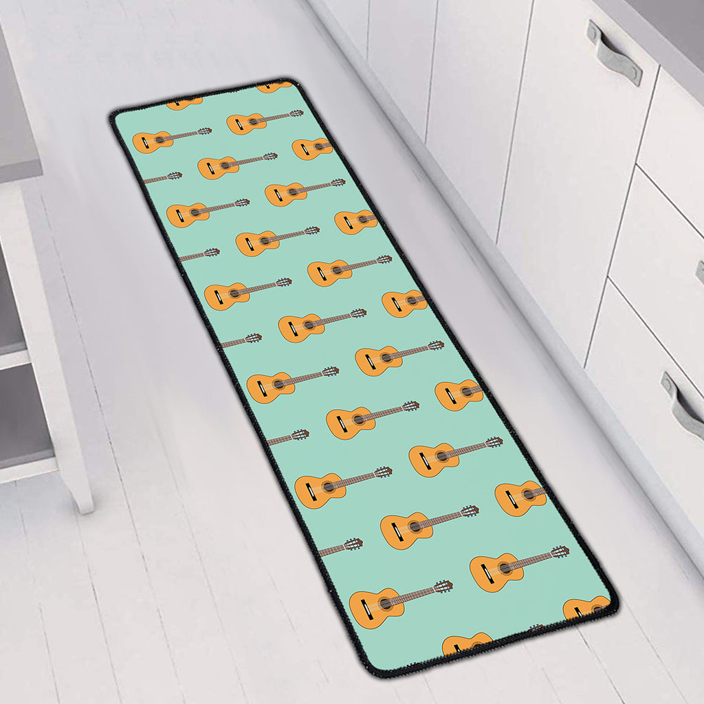 Classical Guitar Pattern Print Long Kitchen Mat