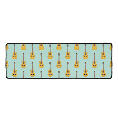 Classical Guitar Pattern Print Long Kitchen Mat