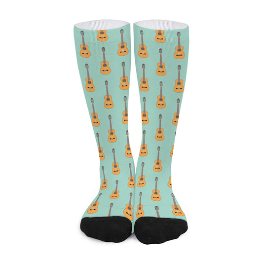 Classical Guitar Pattern Print Long Socks