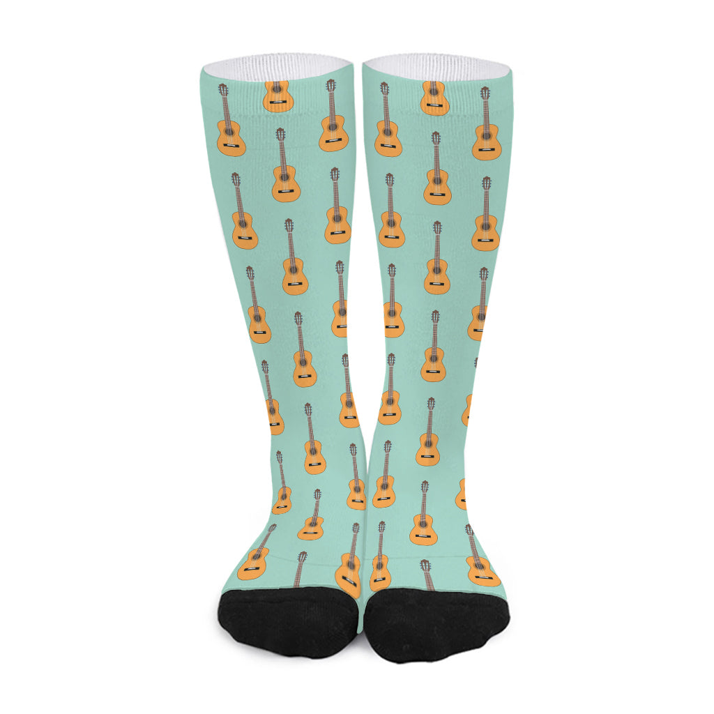 Classical Guitar Pattern Print Long Socks