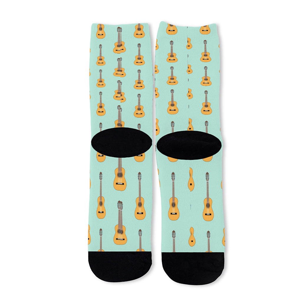 Classical Guitar Pattern Print Long Socks