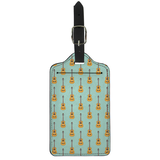 Classical Guitar Pattern Print Luggage Tag