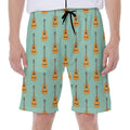 Classical Guitar Pattern Print Men's Beach Shorts