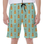 Classical Guitar Pattern Print Men's Beach Shorts