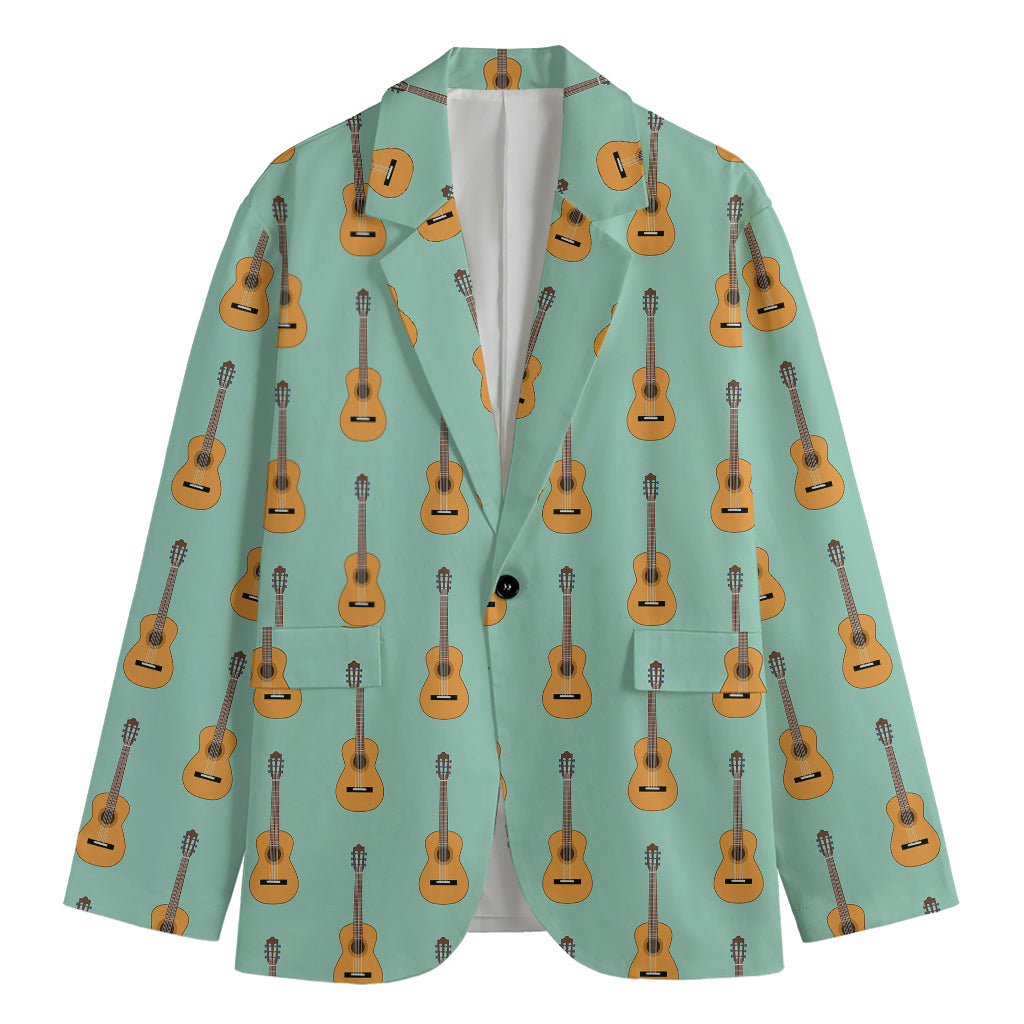 Classical Guitar Pattern Print Men's Blazer