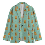 Classical Guitar Pattern Print Men's Blazer