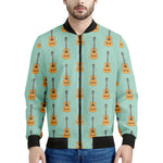 Classical Guitar Pattern Print Men's Bomber Jacket