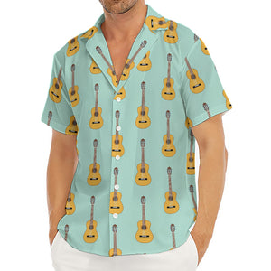 Classical Guitar Pattern Print Men's Deep V-Neck Shirt