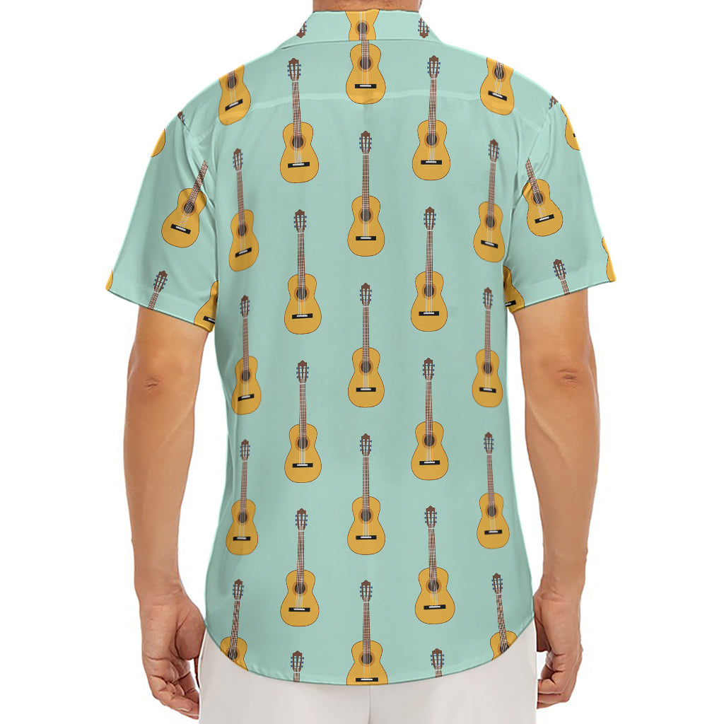 Classical Guitar Pattern Print Men's Deep V-Neck Shirt