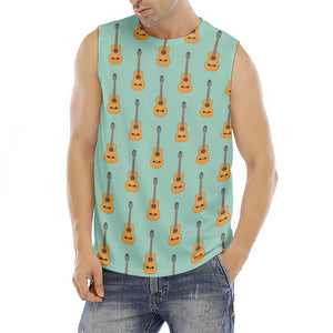 Classical Guitar Pattern Print Men's Fitness Tank Top