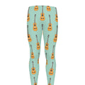 Classical Guitar Pattern Print Men's Leggings