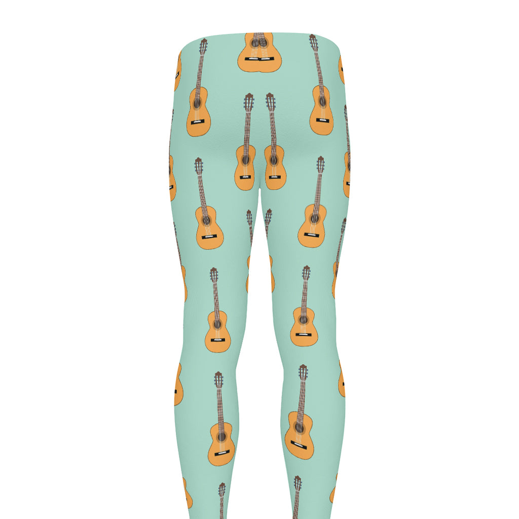 Classical Guitar Pattern Print Men's leggings