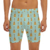 Classical Guitar Pattern Print Men's Long Boxer Briefs