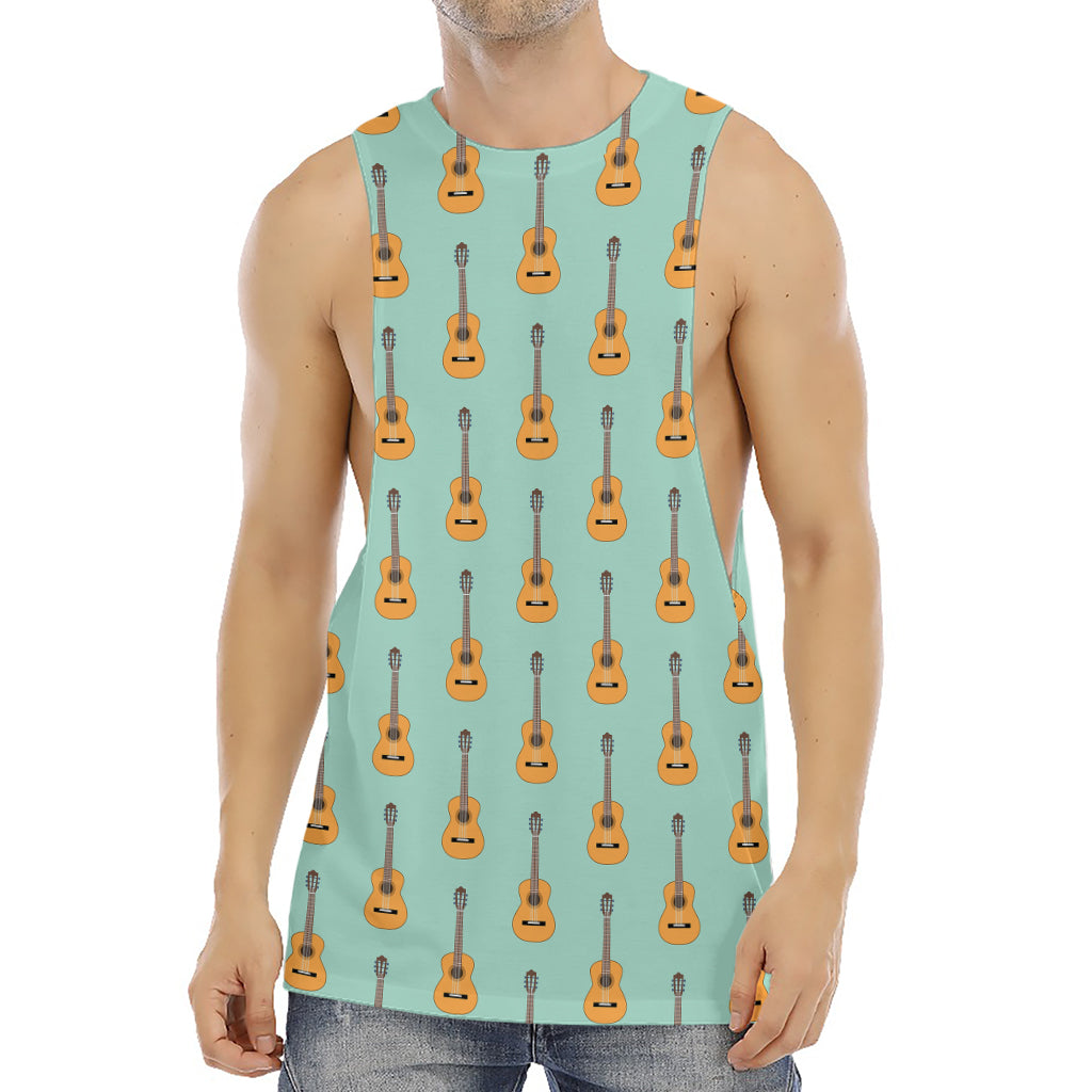 Classical Guitar Pattern Print Men's Muscle Tank Top