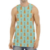 Classical Guitar Pattern Print Men's Muscle Tank Top