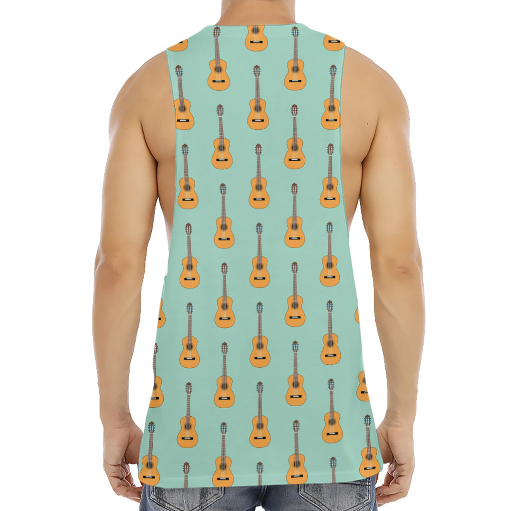 Classical Guitar Pattern Print Men's Muscle Tank Top