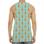 Classical Guitar Pattern Print Men's Muscle Tank Top