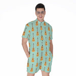 Classical Guitar Pattern Print Men's Rompers