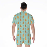 Classical Guitar Pattern Print Men's Rompers