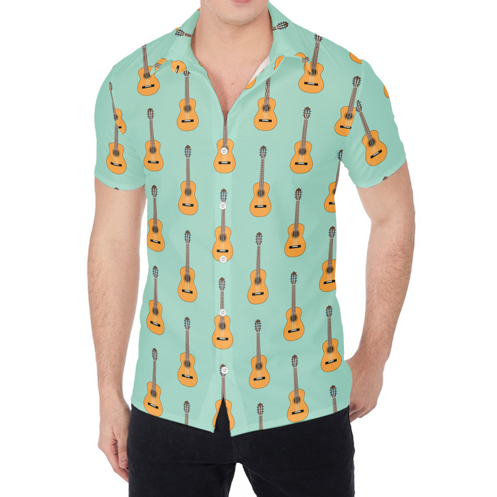 Classical Guitar Pattern Print Men's Shirt