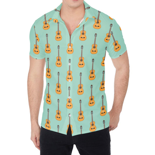 Classical Guitar Pattern Print Men's Shirt