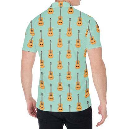 Classical Guitar Pattern Print Men's Shirt