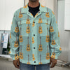 Classical Guitar Pattern Print Men's Shirt Jacket