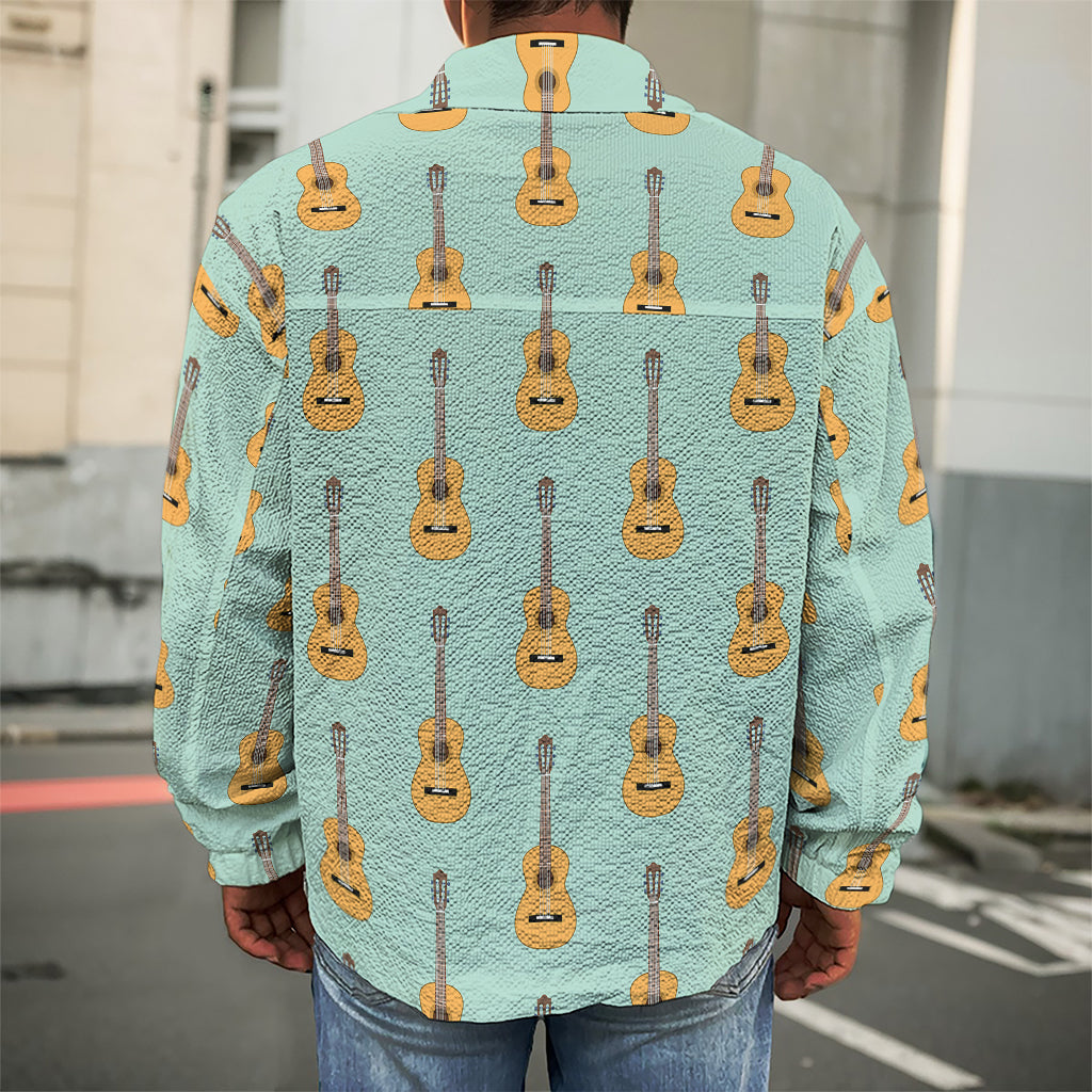 Classical Guitar Pattern Print Men's Shirt Jacket