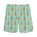 Classical Guitar Pattern Print Men's Athletic Shorts