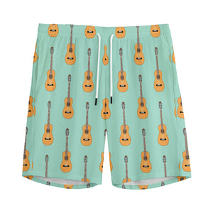 Classical Guitar Pattern Print Men's Sports Shorts