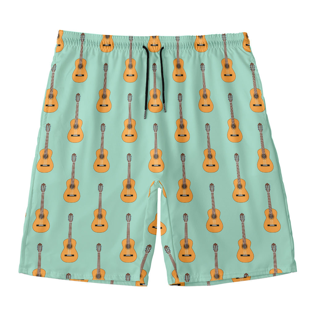 Classical Guitar Pattern Print Men's Swim Trunks