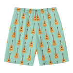 Classical Guitar Pattern Print Men's Swim Trunks