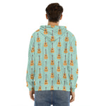 Classical Guitar Pattern Print Men's Velvet Pullover Hoodie