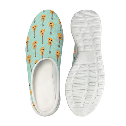 Classical Guitar Pattern Print Mesh Casual Shoes