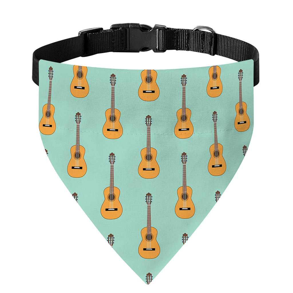 Classical Guitar Pattern Print Over The Collar Dog Bandana