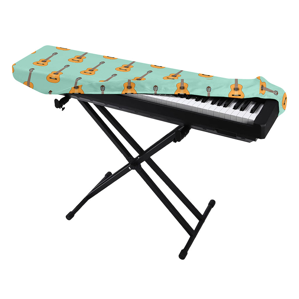 Classical Guitar Pattern Print Piano Keyboard Cover